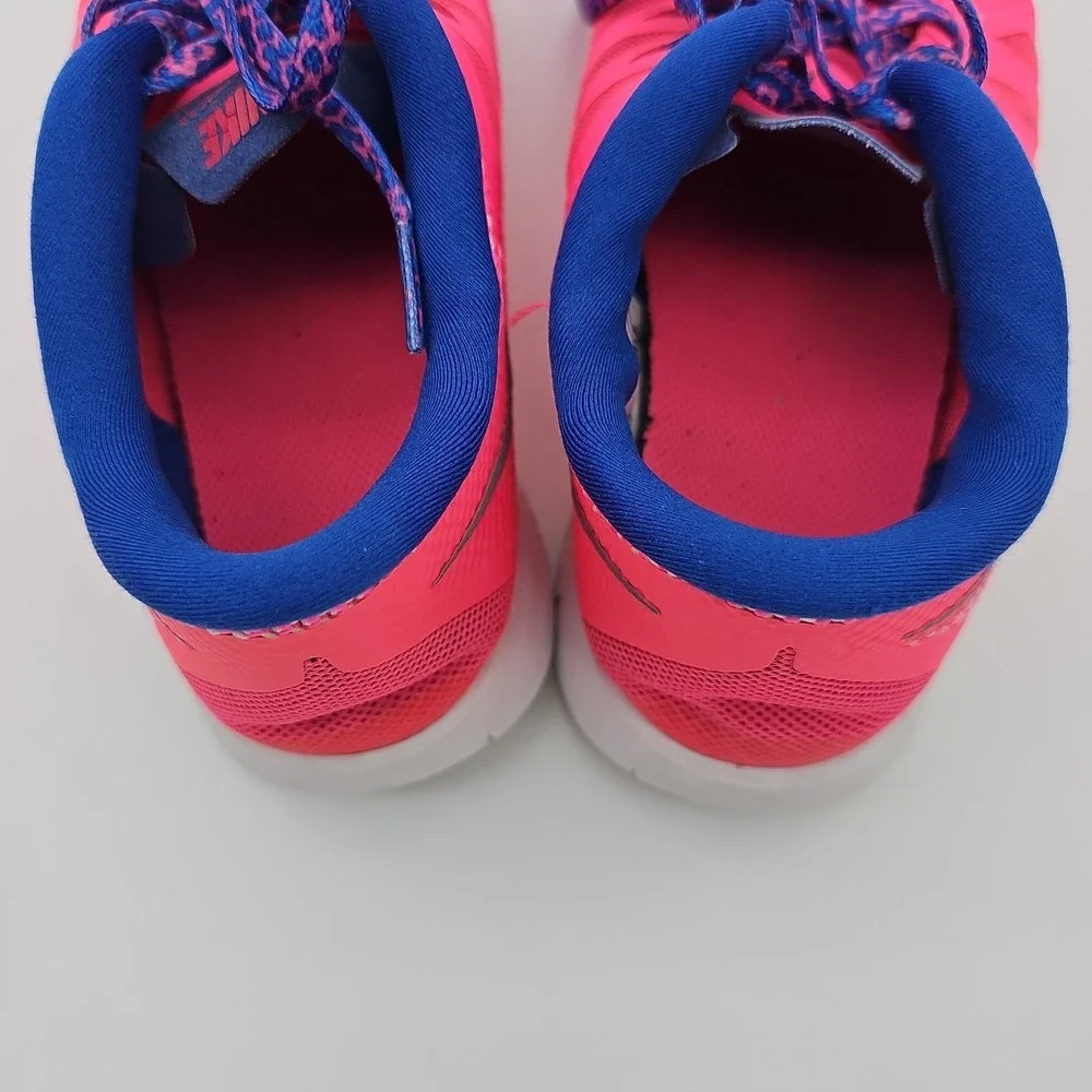 Nike Free 5.0 GS Hyper Pink Royal Blue Shoes 644446-601 Youth Girl 7Y Womens 8.5